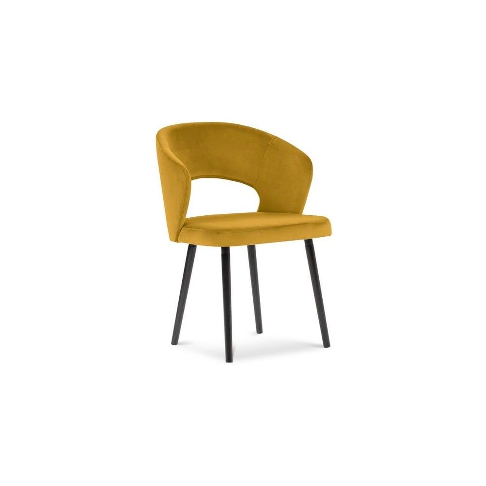 Žltá jedálenská stolička so zamatovým poťahom Windsor & Co Sofas Elpis - Bonami.sk