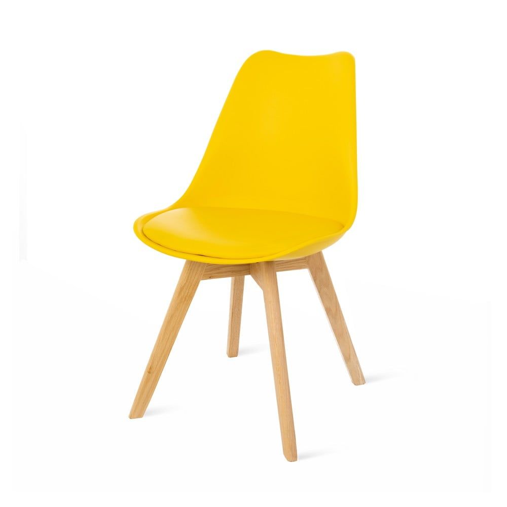 Súprava 2 žltých stoličiek s bukovými nohami loomi.design Retro - Bonami.sk