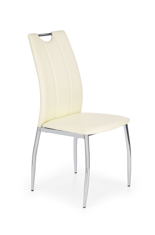 Jedálenská stolička K187 - biela / chróm - dekorhome.sk