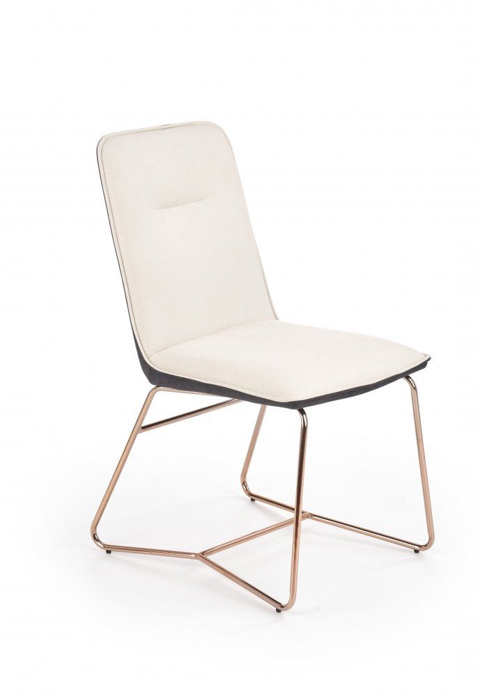 Jedálenská stolička K390 krémová / sivá / zlatá Halmar - dekorhome.sk