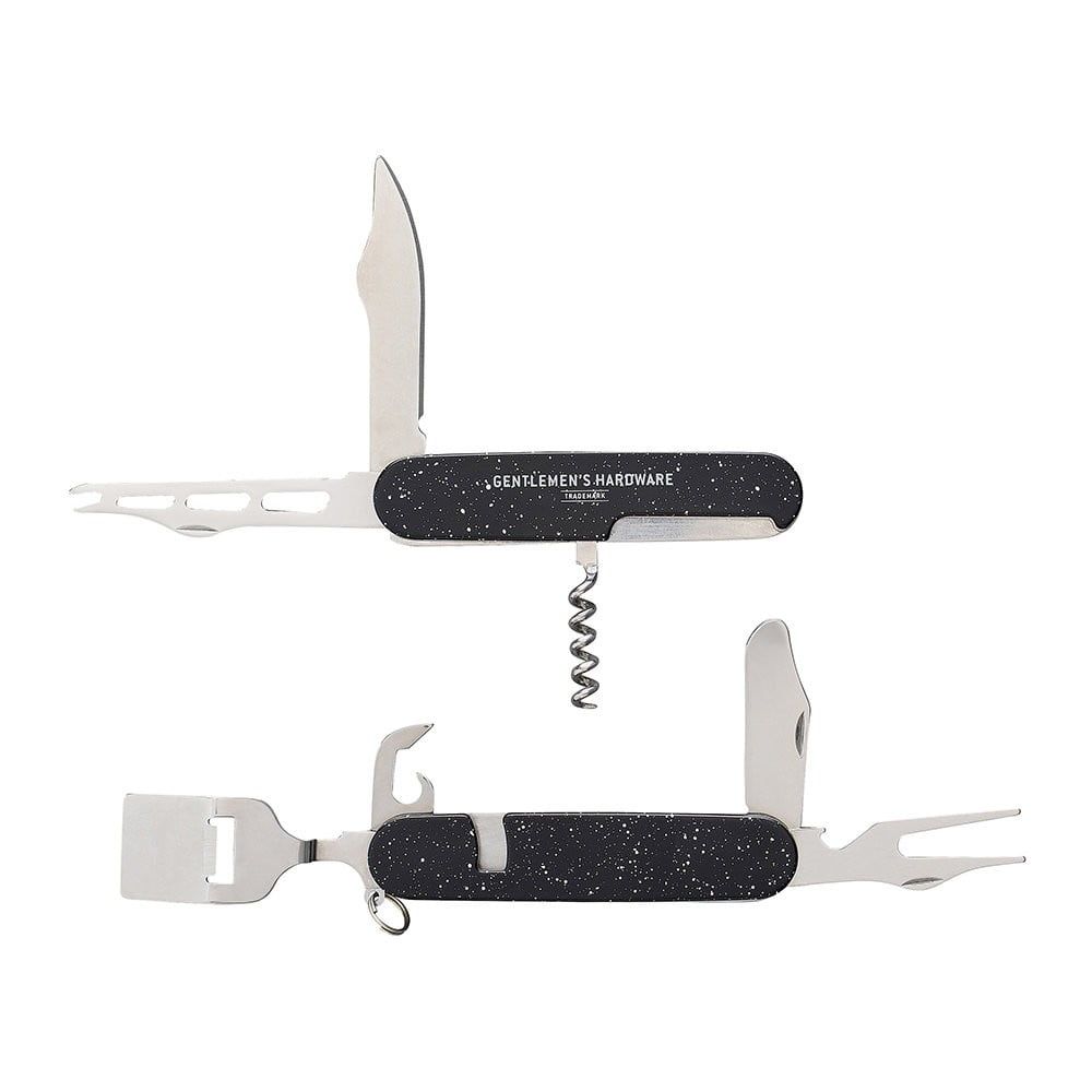 Čierny multifunkčný vreckový nožík s otváračom na víno a strúhadlom na syr Gentlemen´s Harware - Bonami.sk