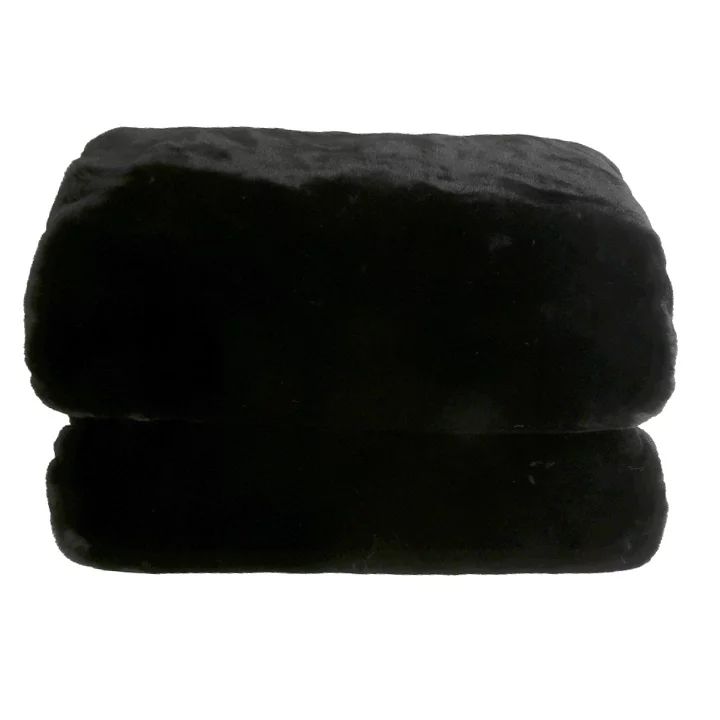 Kožušinová deka Rabita Typ 1 150x170 cm - čierna - nabbi.sk