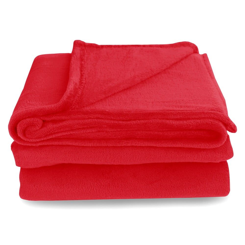Červená deka z mikrovlákna DecoKing Mic, 200 × 220 cm - Bonami.sk