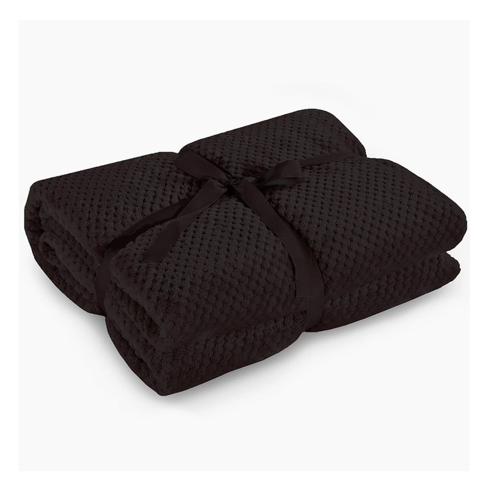 Čierna deka z mikrovlákna DecoKing Henry, 70 × 150 cm - Bonami.sk