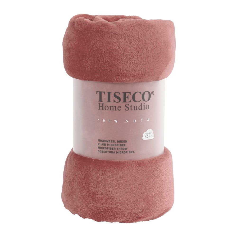 Ružová mikroplyšová deka Tiseco Home Studio, 130 x 160 cm - Bonami.sk
