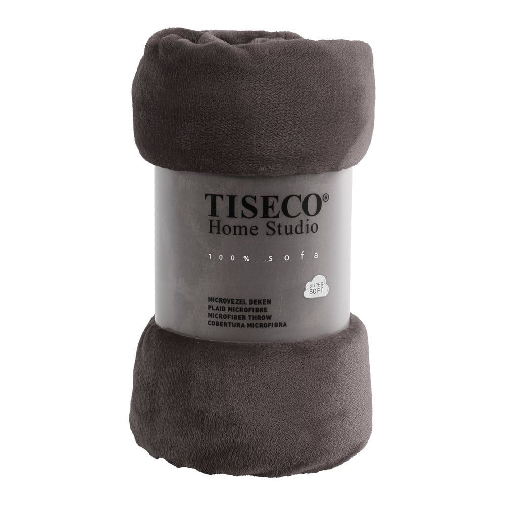 Sivá mikroplyšová deka Tiseco Home Studio, 130 x 160 cm - Bonami.sk
