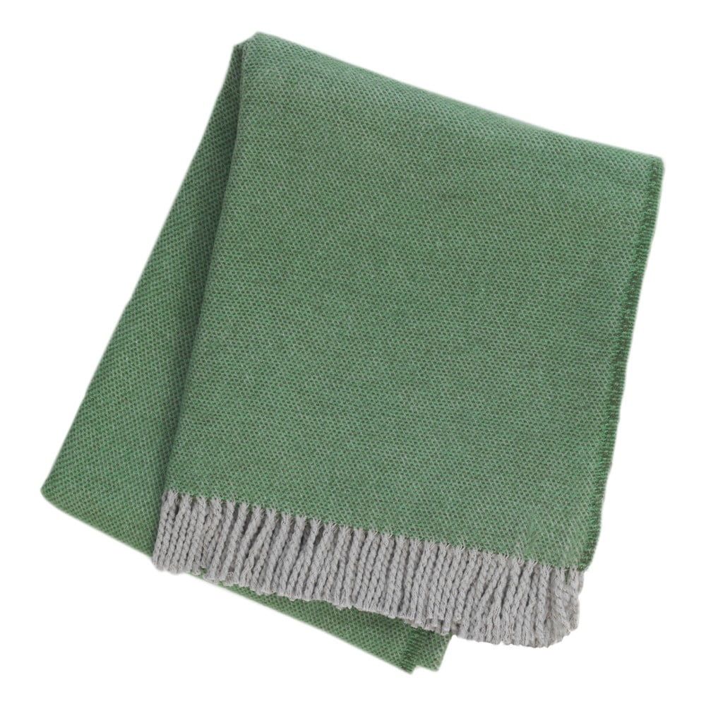 Zelený pléd s podielom bavlny Euromant Jade, 140 x 160 cm - Bonami.sk