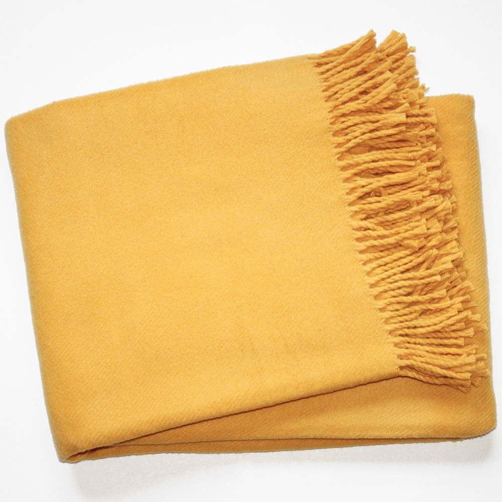 Žltá deka s podielom bavlny Euromant Basics, 140 x 160 cm - Bonami.sk