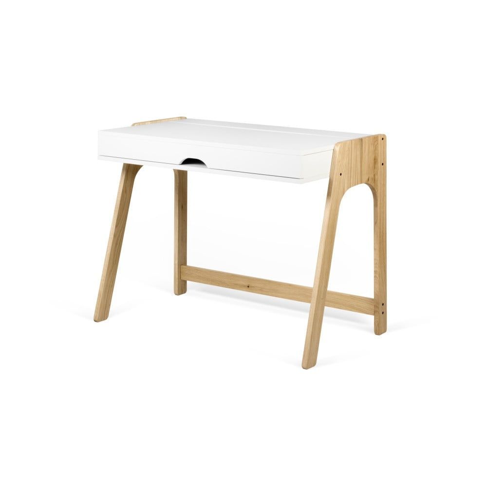Písací stôl v dekore dubového dreva s bielou doskou TemaHome Aura - Bonami.sk