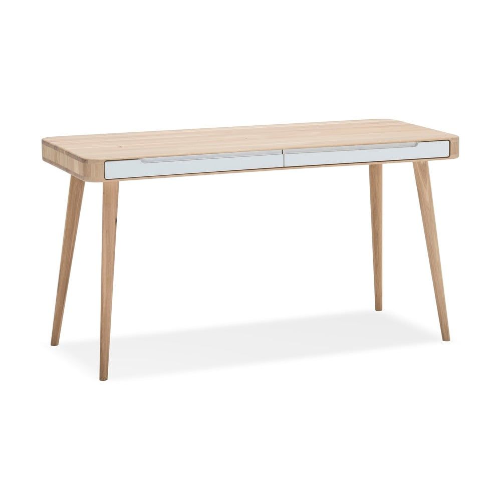 Pracovný stôl z dubového dreva Gazzda Ena, 140 × 60 cm - Bonami.sk