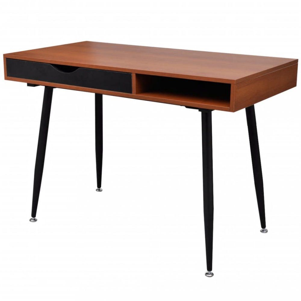 Písací stôl 110x55 cm hnedá / čierna Dekorhome - dekorhome.sk