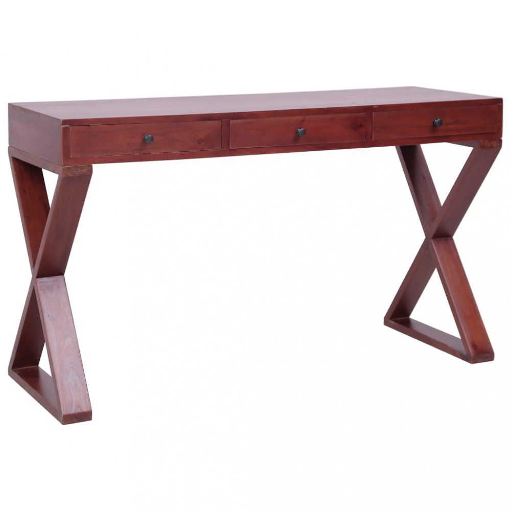Písací stôl masívne mahagónové drevo Dekorhome Hnedá - dekorhome.sk