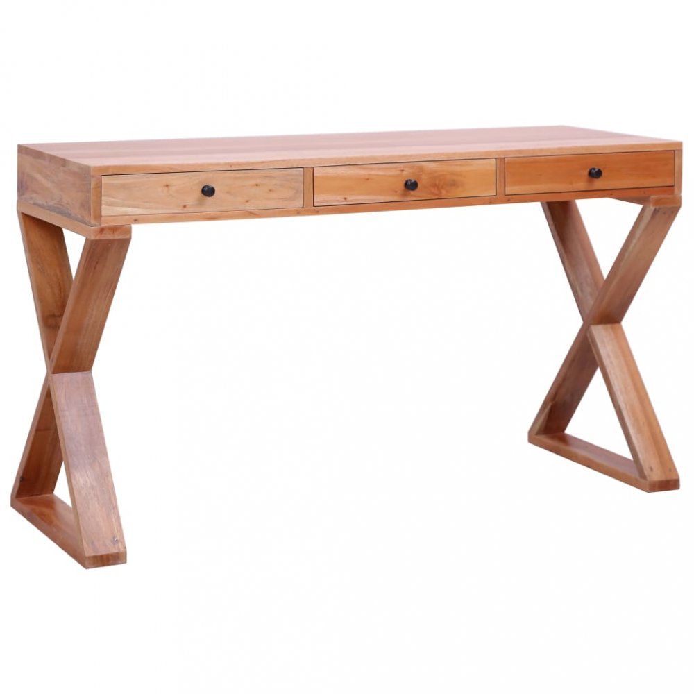 Písací stôl masívne mahagónové drevo Dekorhome Prírodná - dekorhome.sk