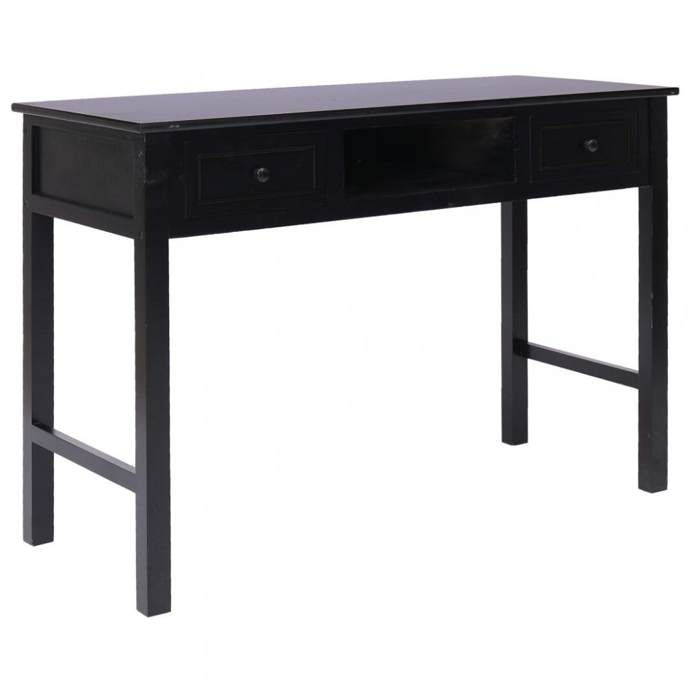 Písací stôl s 2 zásuvkami masívne drevo Dekorhome Čierna - dekorhome.sk