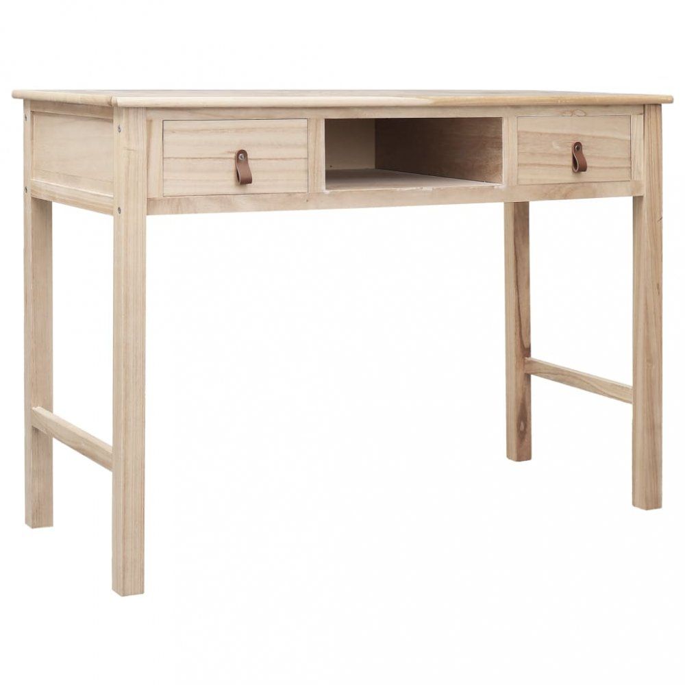 Písací stôl s 2 zásuvkami masívne drevo Dekorhome Prírodná - dekorhome.sk
