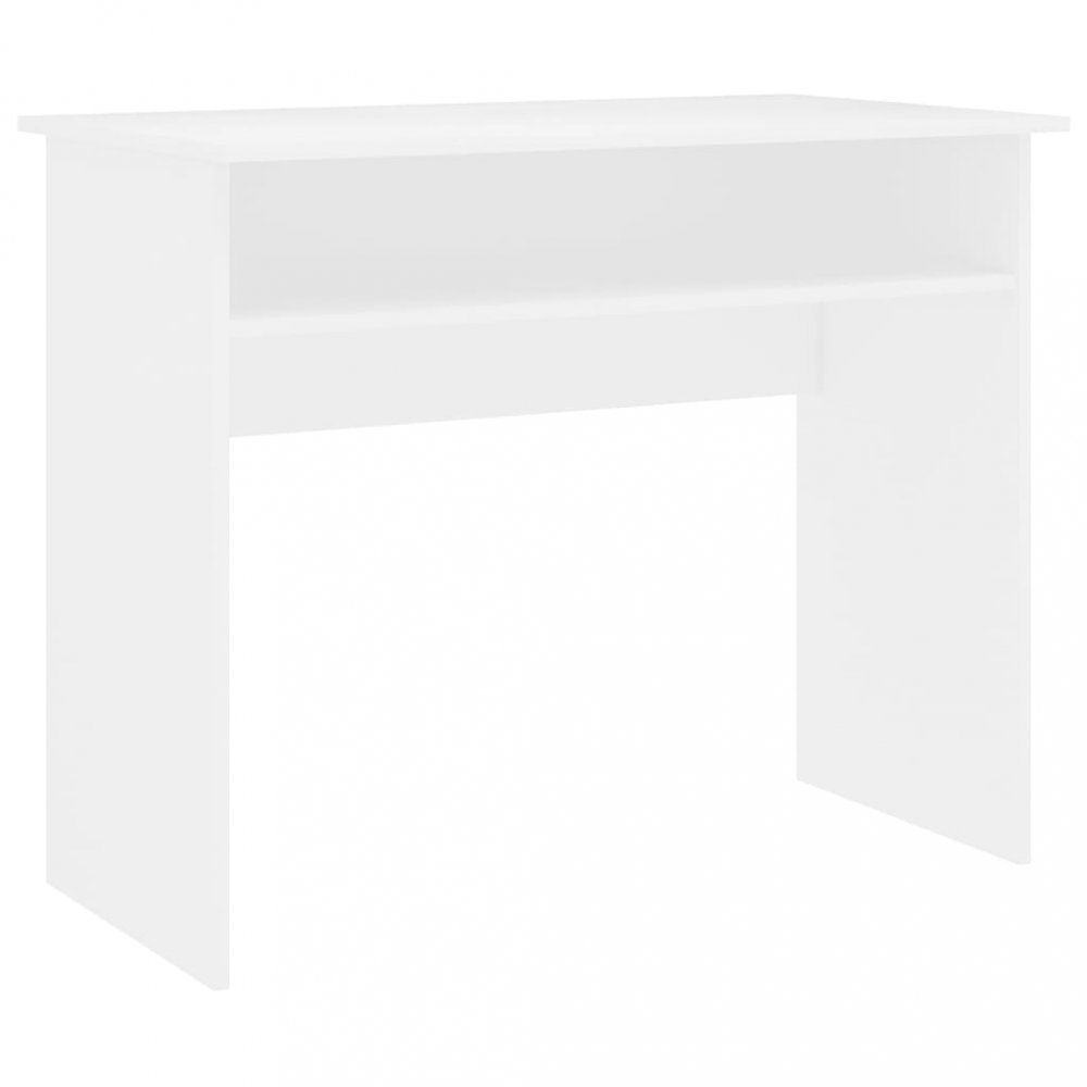 Písací stôl s policou 90x50 cm Dekorhome Biela - dekorhome.sk