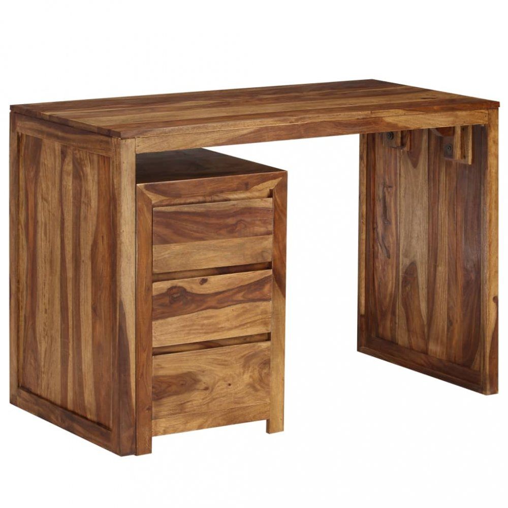 Písací stôl so zásuvkami 110x55 cm masívne drevo Dekorhome - dekorhome.sk