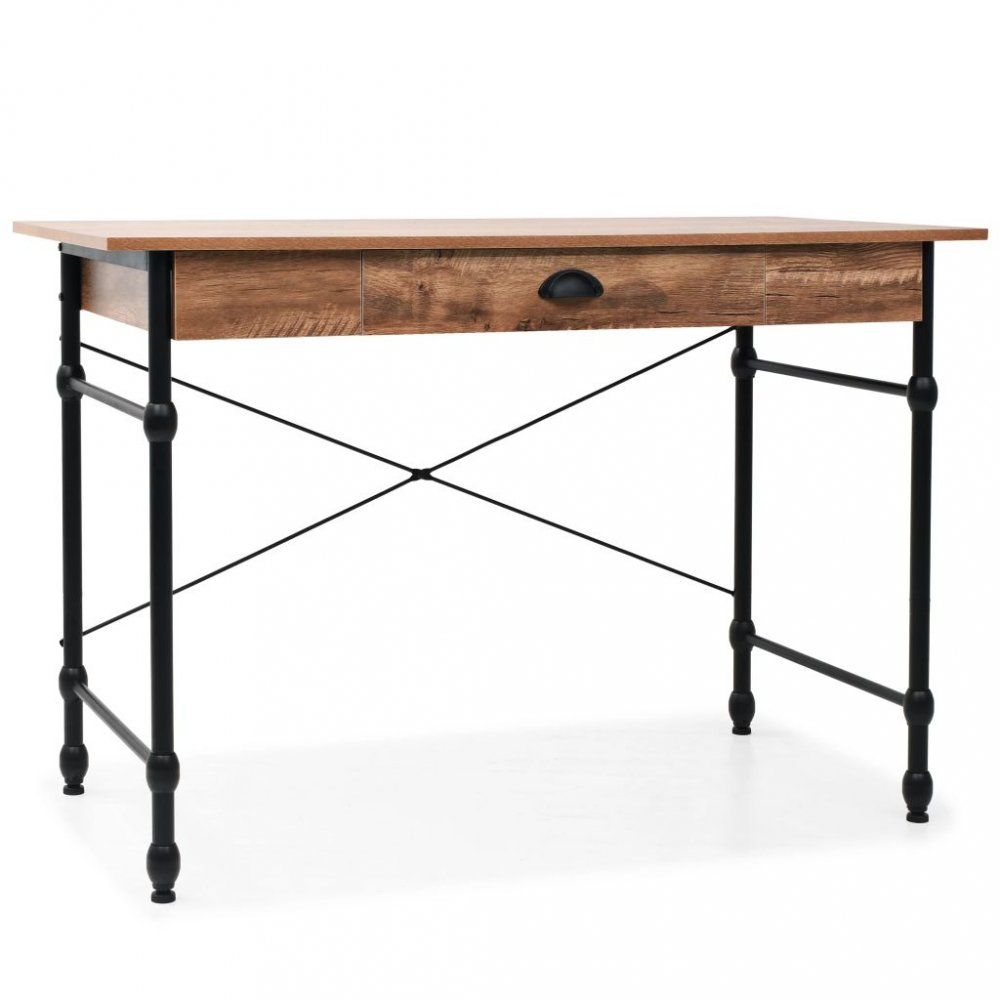 Písací stôl so zásuvkou dub / čierna Dekorhome - dekorhome.sk