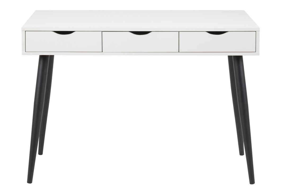 Dkton Dizajnový písací stôl Nature 110 cm, biely-čierny - ESTILOFINA.SK
