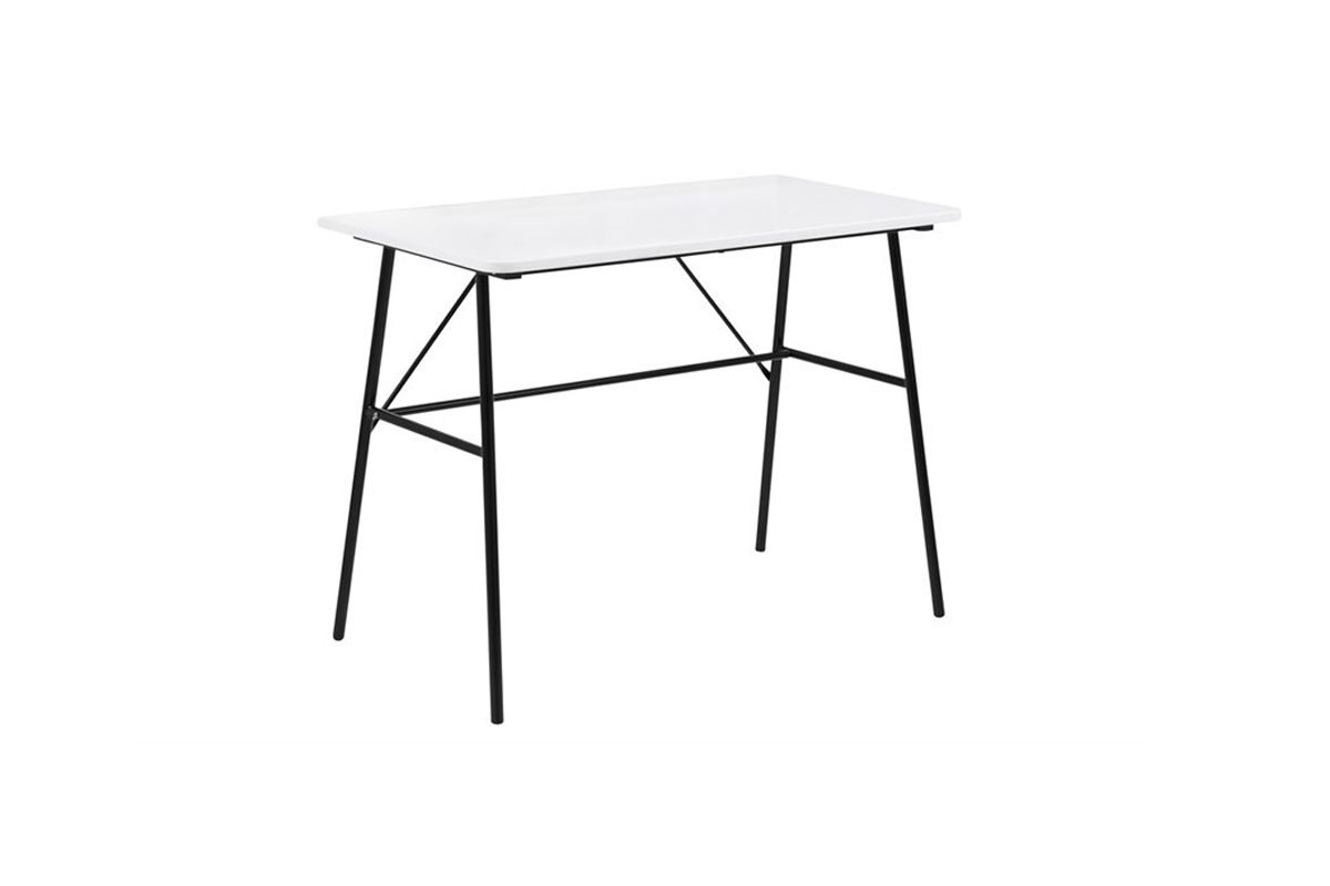 Dkton Dizajnový písací stôl Nava 100 cm, biely 2 - ESTILOFINA.SK