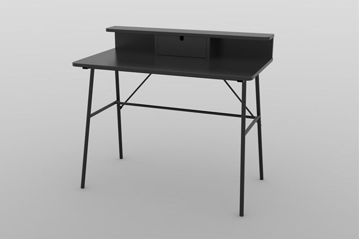Dkton Dizajnový písací stôl Nava 100 cm, čierny - ESTILOFINA.SK