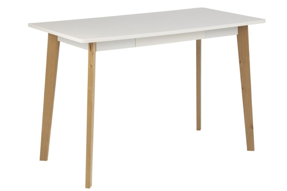 Dkton Dizajnový písací stôl Niecy 117 cm, biely - ESTILOFINA.SK