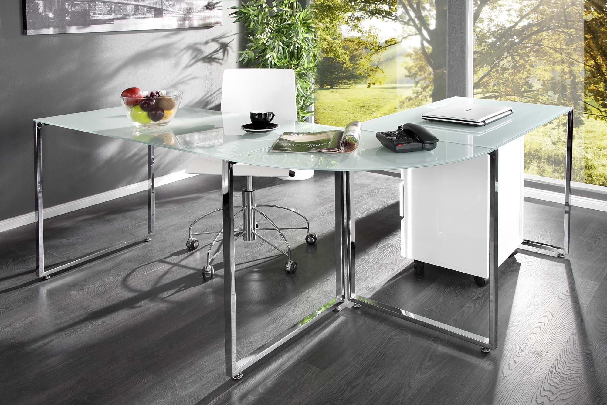 LuxD Kancelársky stôl Atelier biely  x 75 cm - ESTILOFINA.SK