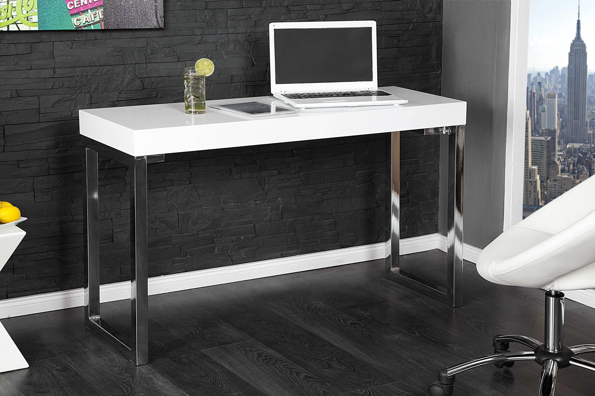 LuxD Písací stôl Office biely - ESTILOFINA.SK