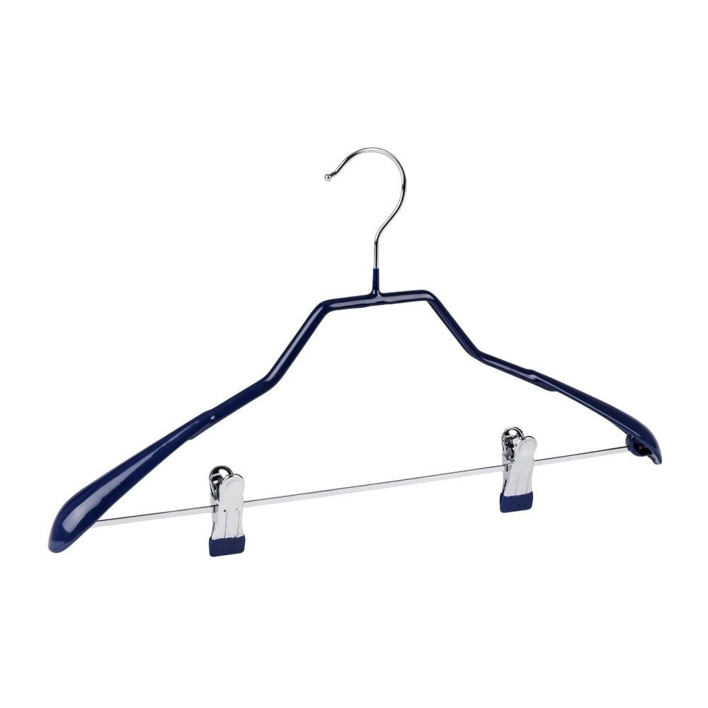 Modrý protišmykový vešiak na oblečenie s klipsami Wenko Hanger Shape - Bonami.sk