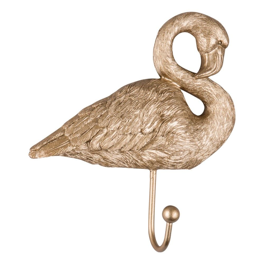 Vešiak v zlatej farbe Leitmotiv Flamingo - Bonami.sk