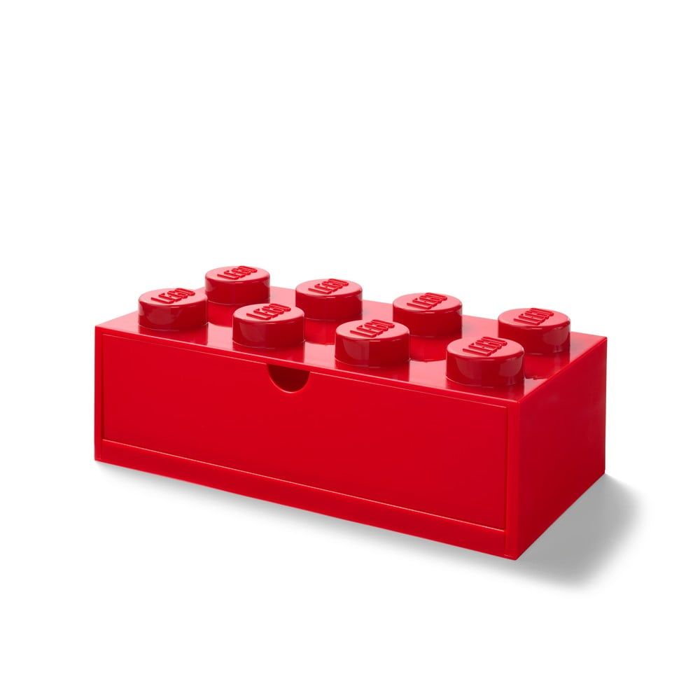 Červený stolový box so zásuvkou LEGO®, 31 x 16 cm - Bonami.sk