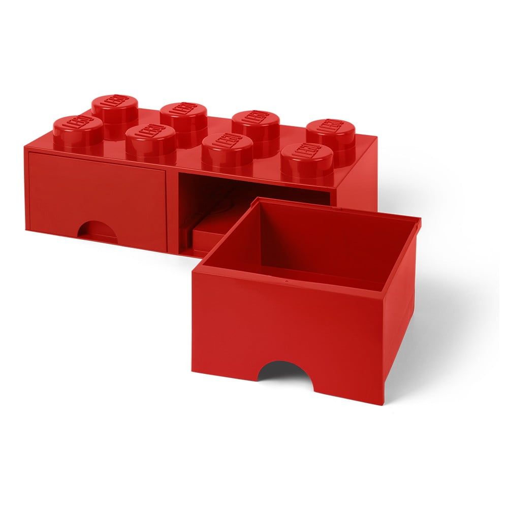 Červený úložný box s dvoma zásuvkami LEGO® - Bonami.sk