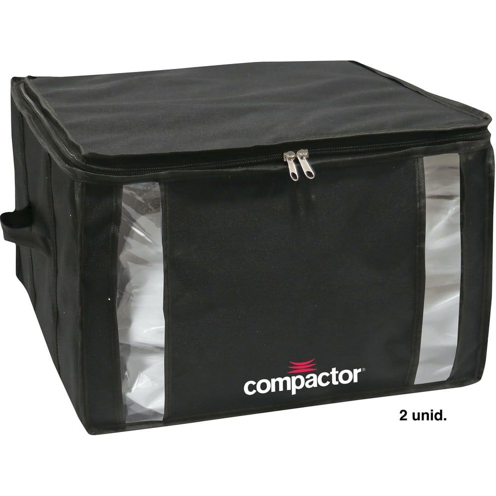 Čierny úložný box na oblečenie Compactor XXL Black Edition 3D Medium, 125 l - Bonami.sk