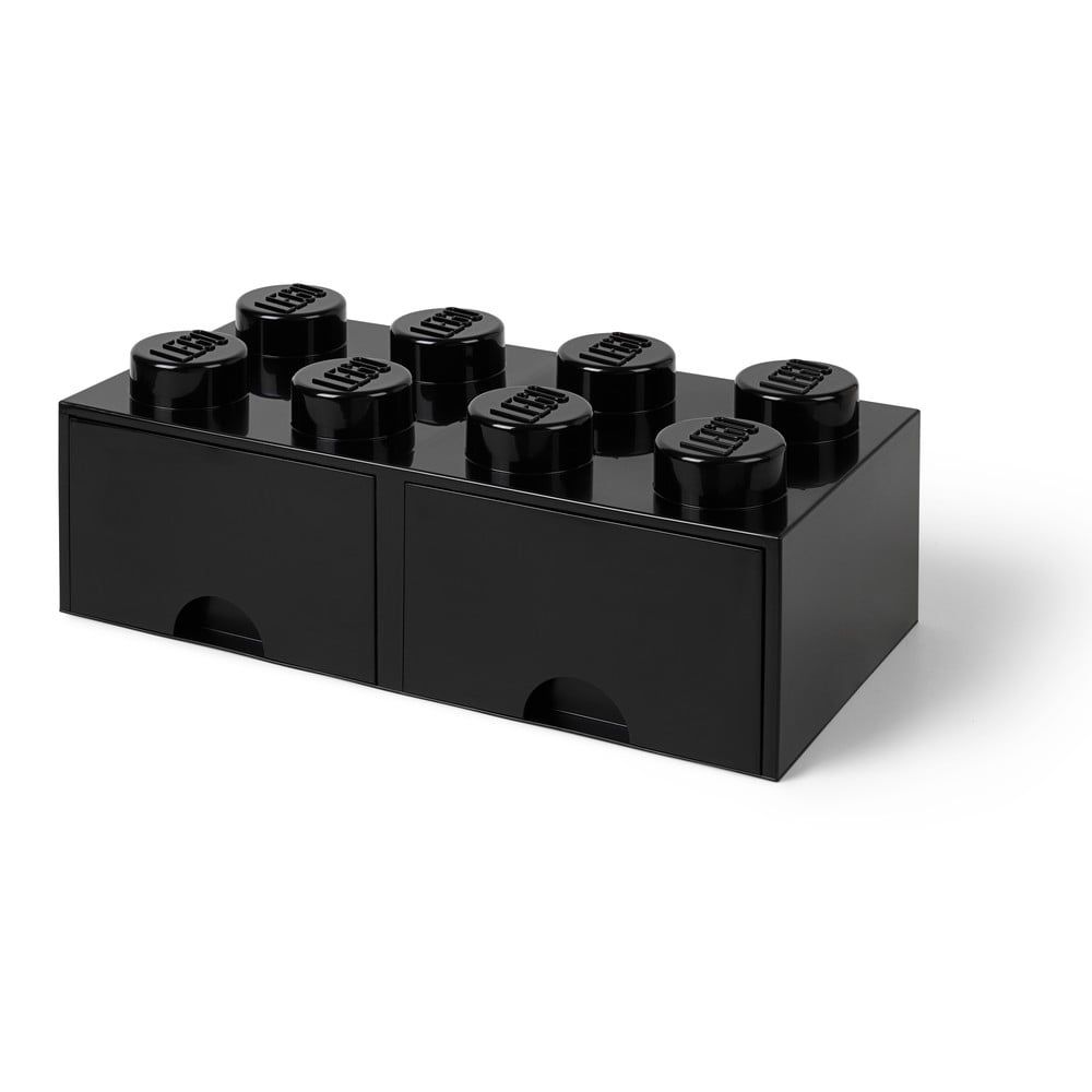 Čierny úložný box s dvoma zásuvkami LEGO® - Bonami.sk