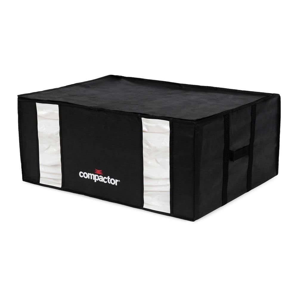 Čierny úložný box s vákuovým obalom Compactor Black Edition, objem 210 l - Bonami.sk