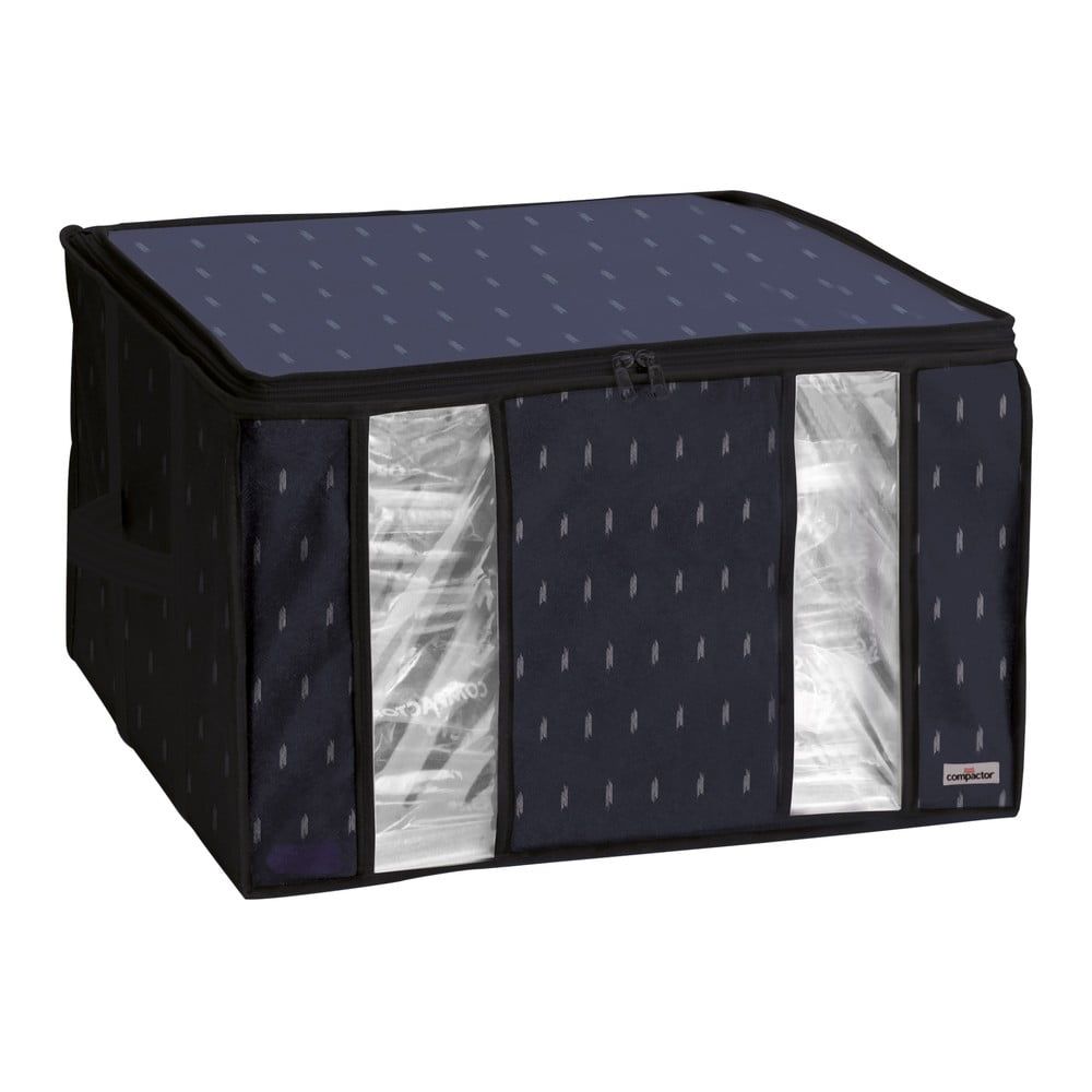 Čierny vakuový úložný box na oblečenie Compactor Kasuri, 125 l - Bonami.sk