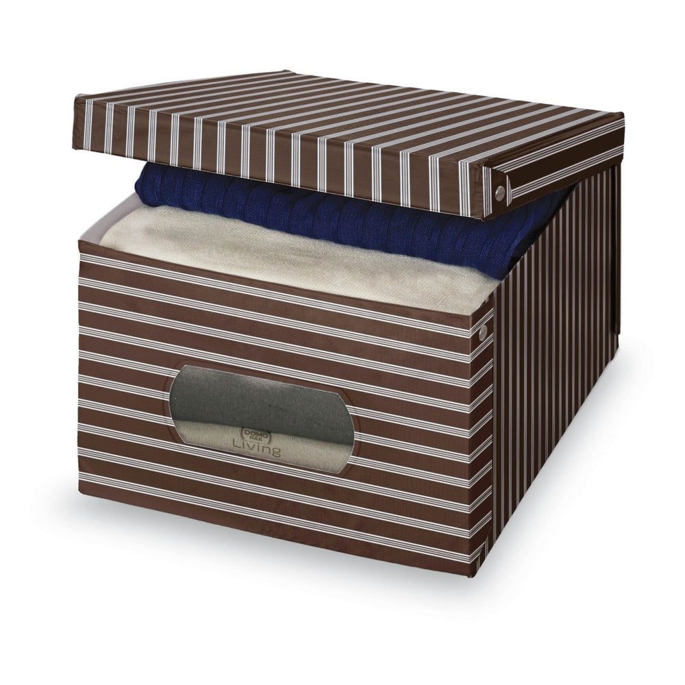 Hnedo-sivý úložný box Domopak Living, 24 × 50 cm - Bonami.sk
