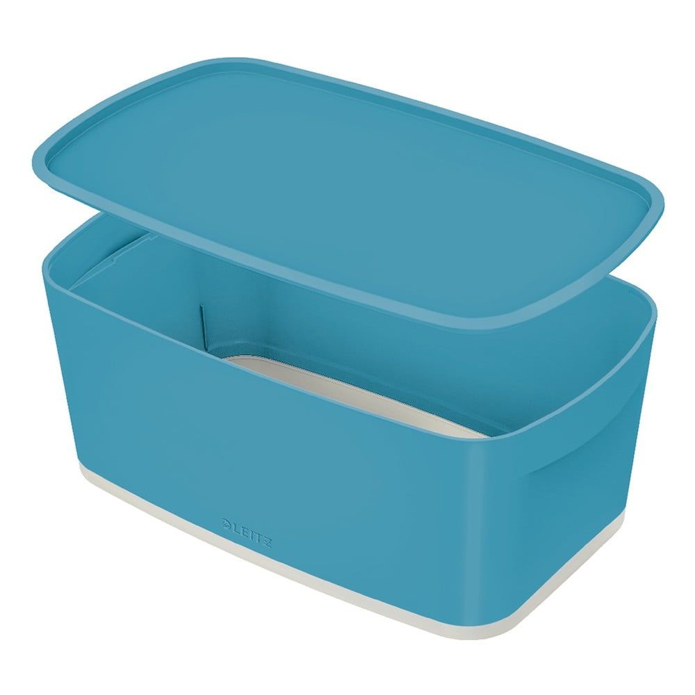 Modrá úložná škatuľa s vekom Leitz Cosy, objem 5 l - Bonami.sk