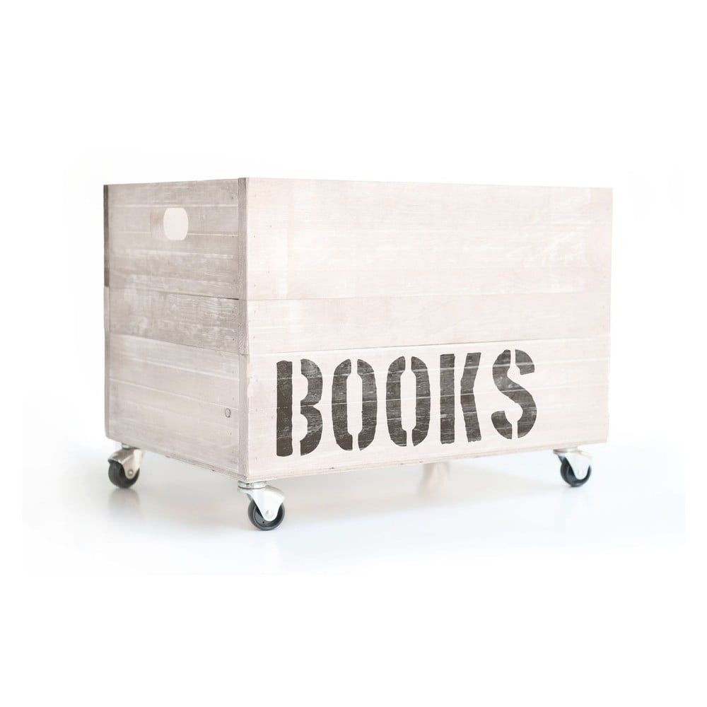 Biela drevená škatuľa na knihy Really Nice Things Books - Bonami.sk