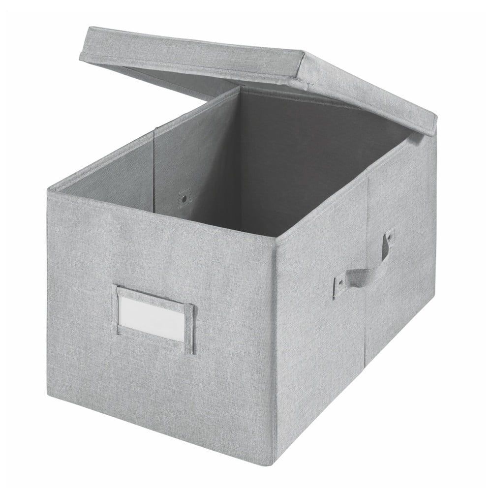 Sivý úložný box iDesign Codi, 39 × 28 cm - Bonami.sk