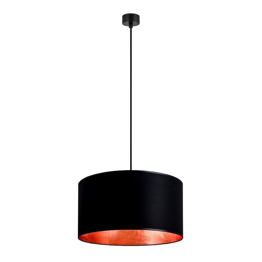 Čierne závesné svietidlo s vnútrom v medenej farbe Sotto Luce Mika, ∅ 50 cm - Bonami.sk