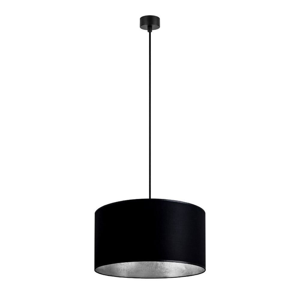 Čierne závesné svietidlo s vnútrom v striebornej farbe Sotto Luce Mika, ∅ 36 cm - Bonami.sk