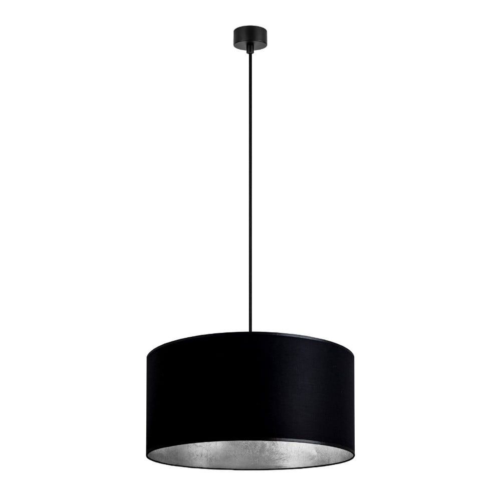 Čierne stropné svietidlo s vnútrajškom v striebornej farbe Sotto Luce Mika, ∅ 40 cm - Bonami.sk