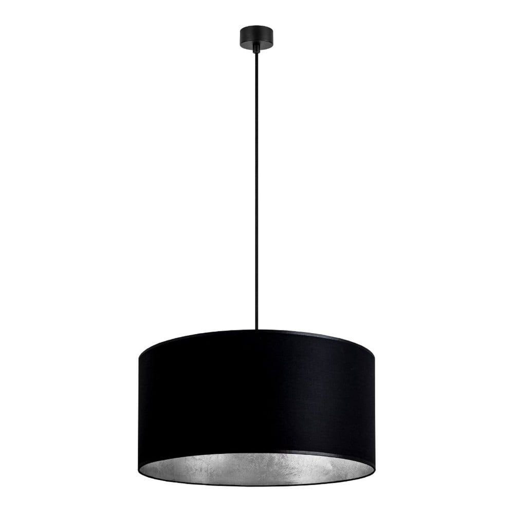 Čierne závesné svietidlo s vnútrom v striebornej farbe Sotto Luce Mika, ∅ 50 cm - Bonami.sk