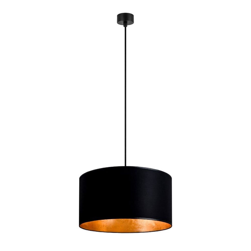 Čierne stropné svietidlo s vnútrom v zlatej farbe Sotto Luce Mika, ∅ 36 cm - Bonami.sk