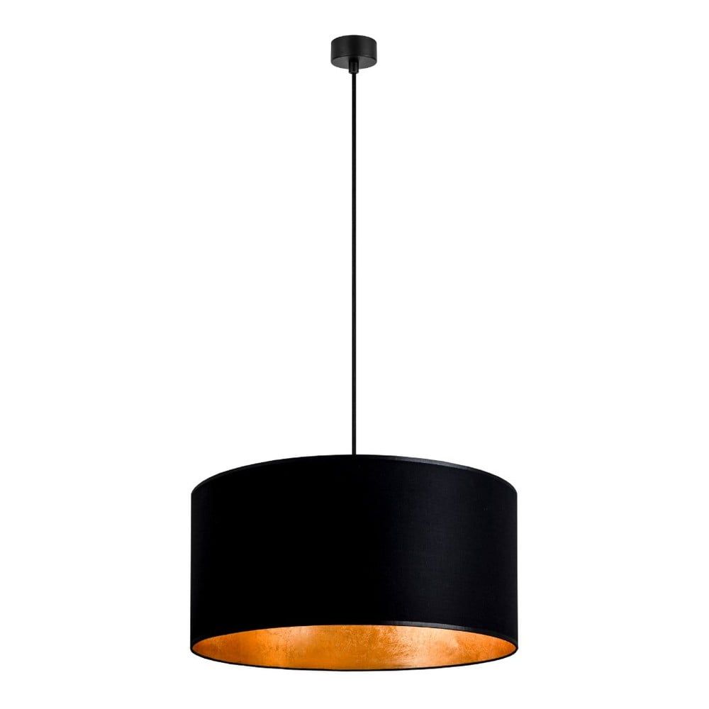 Čierne závesné svietidlo s vnútrom v zlatej farbe Sotto Luce Mika, ∅ 50 cm - Bonami.sk