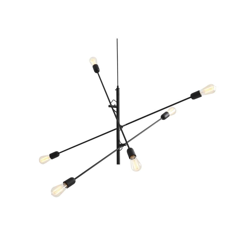 Čierne závesné svietidlo na 6 žiaroviek Custom Form Twigo - Bonami.sk