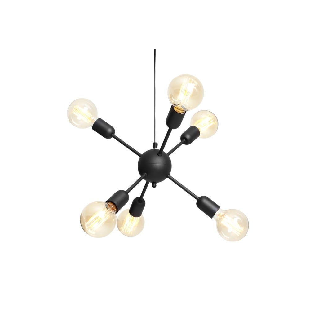 Čierne závesné svietidlo na 6 žiaroviek Custom Form Vanwerk Ball - Bonami.sk