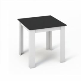 Jídelní stůl, bílá / černá, 80x80, KRAZ 0000149890 Tempo Kondela