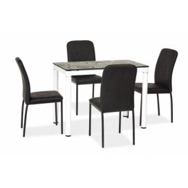 Jedálenský stôl Damar - biela / čierna